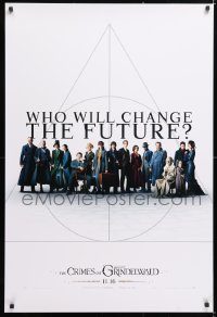 6z640 FANTASTIC BEASTS: THE CRIMES OF GRINDELWALD int'l teaser DS 1sh 2018 who will change the future?