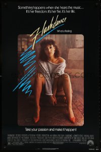 6z649 FLASHDANCE 1sh 1983 sexy dancer Jennifer Beals, take your passion and make it happen!