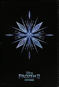 6z655 FROZEN II advance DS 1sh 2019 Walt Disney sequel, Kristen Bell, Menzel, Groff, cool snowflake!