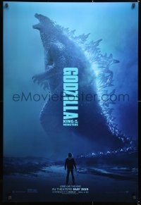6z671 GODZILLA: KING OF THE MONSTERS teaser DS 1sh 2019 great full-length image of the creature!