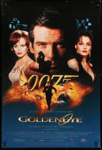 6z027 GOLDENEYE 27x40 video poster 1995 Pierce Brosnan as secret agent James Bond 007!