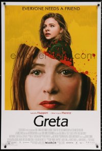 6z679 GRETA advance DS 1sh 2019 Huppert in the title role as Greta Hideg, everyone needs a friend!
