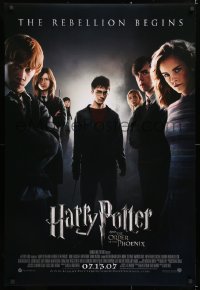 6z689 HARRY POTTER & THE ORDER OF THE PHOENIX int'l advance DS 1sh 2007 Radcliffe, Watson, Grint!