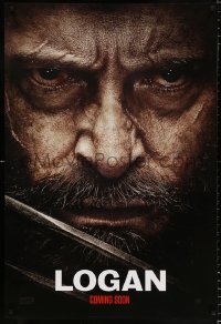 6z741 LOGAN style D int'l teaser DS 1sh 2017 Jackman in the title role as Wolverine, claws out!
