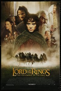 6z747 LORD OF THE RINGS: THE FELLOWSHIP OF THE RING advance DS 1sh 2001 Tolkien, top cast!