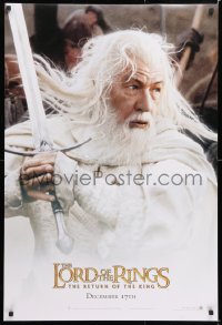 6z753 LORD OF THE RINGS: THE RETURN OF THE KING teaser DS 1sh 2003 Ian McKellan as Gandalf!