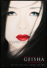 6z776 MEMOIRS OF A GEISHA teaser 1sh 2005 Rob Marshall, great close up of pretty Ziyi Zhang!