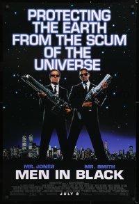 6z777 MEN IN BLACK advance DS 1sh 1997 Will Smith & Tommy Lee Jones protecting the Earth!