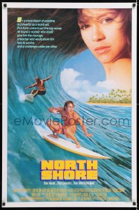 6z804 NORTH SHORE 1sh 1987 great Hawaiian surfing image + close up of sexy Nia Peeples!