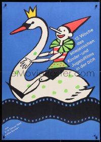 6z017 12. WOCHE DES SOWJETISCHEN KINDER-UND JUGENDFILMS IN DER DDR 23x32 East German film festival poster 1990 cool!