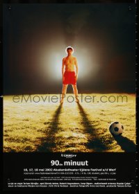6z140 90STE MINUUT 17x23 Dutch stage poster 2002 image of a soccer/football player!