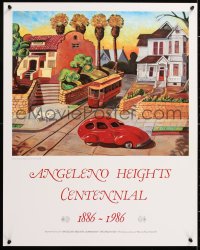 6z346 ANGELENO HEIGHTS CENTENNIAL 22x28 special poster 1986 art of the area in Texas by Frank Romero