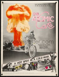 6z351 ATOMIC CAFE 18x24 special poster 1982 great colorful nuclear bomb explosion image!