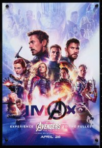 6z009 AVENGERS: ENDGAME IMAX mini poster 2019 Marvel Comics, cool montage with Hemsworth & top cast!