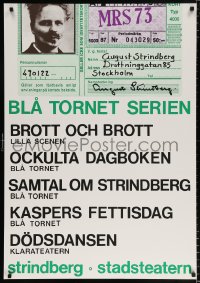 6z144 BLA TORNET SERIEN 28x40 Swedish stage poster 1970s August Strindberg, completely different!