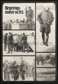 6z361 BURGERKRIEGS 16x24 German special poster 1977 many men with weapons, protest!