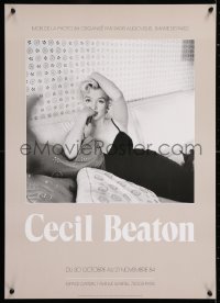 6z108 CECIL BEATON 20x28 French museum/art exhibition 1984 black and white image of Marilyn Monroe!