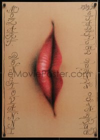 6z154 DON GIOVANNI 23x32 German stage poster 1989 Ekkehard Walter close-up art of lips!