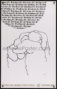 6z385 ESPANA 82 Chillida style 24x38 French special poster 1982 World Cup Soccer, Futbol!