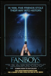 6z010 FANBOYS mini poster 2009 Kyle Newman, cool wacky hands holding toy lightsaber parody image!