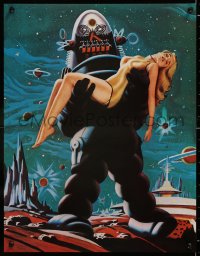 6z396 FORBIDDEN PLANET 2-sided 17x22 special poster 1970s full-length Leslie Nielsen & sexy Anne Francis!