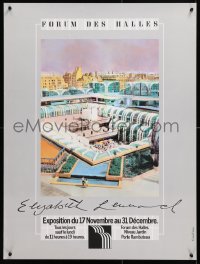 6z118 FORUM DES HALLES 24x32 French museum/art exhibition 1980s cool mall art by Elizabeth Neuhard!