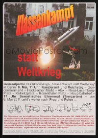 6z415 KLASSENKAMPF STATT WELTKRIEG 13x19 German special poster 2001 doll riding wacky rocket & more!