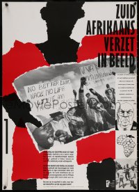 6z419 KZA #1 20x28 Dutch special poster 1960s Komitee Zuidelijk Afrika, anti-apartheid!