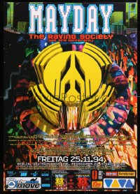 6z067 MAYDAY 23x33 German music poster 1994 really completely different art and design!