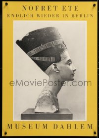 6z129 MUSEUM DAHLEM 17x23 German museum/art exhibition 1956 profile bust of Queen Nefertiti!