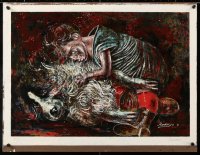 6z266 NOEL ROCKMORE signed #7/234 20x26 art print 1977 by the artist, A Boy & His Dog!