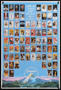 6z445 PARAMOUNT 75th ANNIVERSARY 24x36 special poster 1987 great scenes from their best movies!