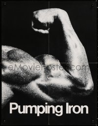 6z452 PUMPING IRON 17x22 special poster 1977 Arnold Schwarzenegger's biceps were huge!