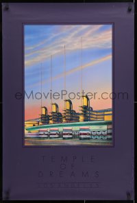 6z477 TEMPLE OF DREAMS 24x36 special poster 1985 Byrd & Beserra artwork of theater marquee!