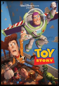6z479 TOY STORY 19x27 special poster 1995 Disney & Pixar cartoon, images of Buzz, Woody & cast!