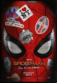 6z892 SPIDER-MAN: FAR FROM HOME teaser DS 1sh 2019 Marvel Comics, Tom Holland in title role!