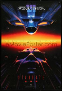 6z902 STAR TREK VI teaser 1sh 1991 William Shatner, Leonard Nimoy, Stardate 12-13-91!