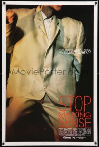 6z906 STOP MAKING SENSE 1sh 1984 Jonathan Demme, Talking Heads, close-up of David Byrne's suit!
