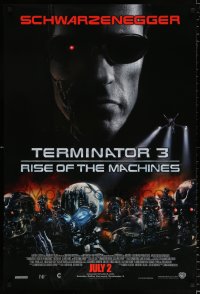 6z921 TERMINATOR 3 July style int'l advance 1sh 2003 Arnold Schwarzenegger, many killer cyborgs!