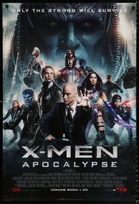 6z993 X-MEN: APOCALYPSE style F int'l advance DS 1sh 2016 Marvel, only the strong will survive