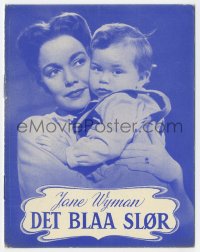 7a159 BLUE VEIL Danish program 1952 different images of pretty Jane Wyman & her baby!