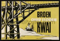 7a166 BRIDGE ON THE RIVER KWAI Danish program 1958 William Holden, Guinness, David Lean, different!