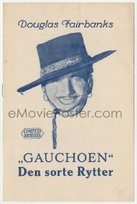 7a229 GAUCHO Danish program 1927 different images of suave outlaw Douglas Fairbanks & Lupe Velez!