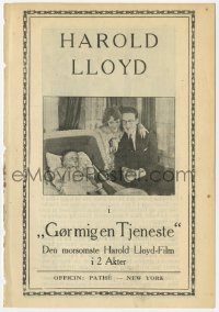 7a259 I DO Danish program 1921 Hal Roach, different images of Harold Lloyd as newlywed & father!