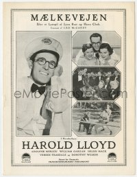 7a302 MILKY WAY Danish program 1936 great different images of boxing milkman Harold Lloyd!