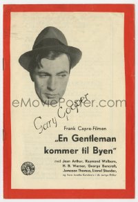 7a316 MR. DEEDS GOES TO TOWN Danish program 1936 Gary Cooper, Jean Arthur, Frank Capra, different!
