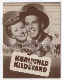7a320 NEVER A DULL MOMENT Danish program 1951 different images of Irene Dunne & Fred MacMurray!