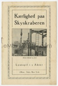 7a321 NEVER WEAKEN Danish program 1921 different images of Harold Lloyd & Mildred Davis!