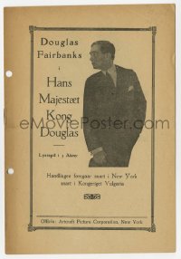 7a349 REACHING FOR THE MOON Danish program 1920 factory worker Douglas Fairbanks Sr. is royalty!