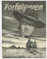 7a362 SEARCHERS Danish program 1956 different images of John Wayne, John Ford western classic!